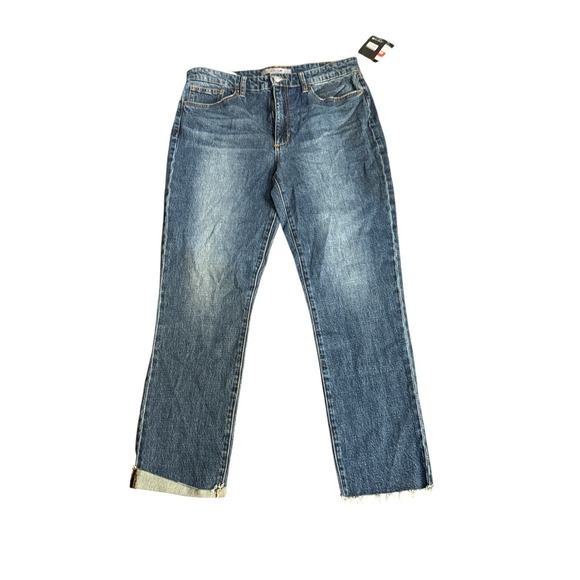 Joes High Rise Straight Ankle Medium Wash Denim‎ Jeans Raw Hem Size 31 - Picture 1 of 8